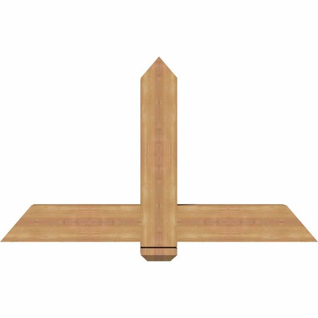 Ekena Millwork Eugene Smooth Timber Gable Bracket, Western Red Cedar, 48"W x 28"H x 5 1/2"D x 5 1/2"F, 14/12 Pitch GBW048X28X0606EUG00SWR